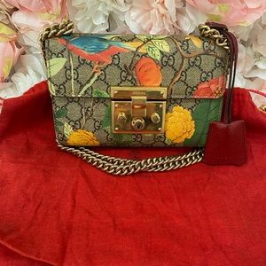 Gucci GG Supreme Padlock Tian Shoulder Bag